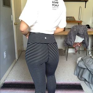 Lululemon Wunder Under Striped 25” Leggings Luon